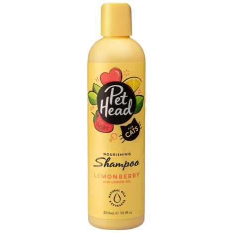Pet Head Shampoo per gatti Felin Good  Profumo Fruttato  Nutre e ammorbidisce il pelo  Ingredienti Naturali e Vegani  Formula delicata per gatti e gattini  300ml