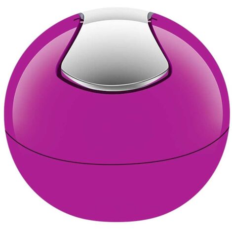 Spirella Bowl Cestino gettacarte da Tavolo - Eccellente per la cameretta, L'Ufficio, Il Bagno e la Cucina - Nero - capacità 1 L - plastica Resistente - con Coperchio - Pink