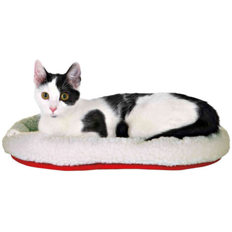 Cuccia reversibile 47x38cm colore bianco-lana/rosso