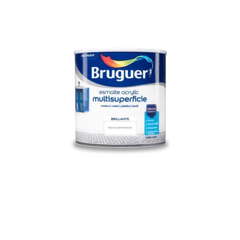 Smalto Acrilico Multisuperficie Bianco Lucido Permanente 0,250L 5160638 BRUGUER