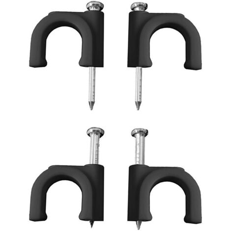 Clip nera per cavo tubolare 2x1,5 mm n. 7 (scatola da 100 unità)