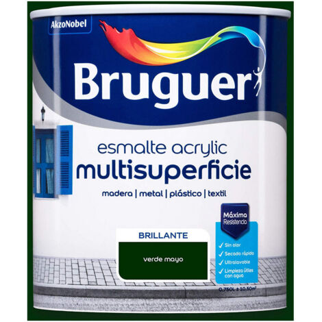 Smalto Acrilico Multisuperficie Brillante Verde Maggio 0,750L 5057557 BRUGUER