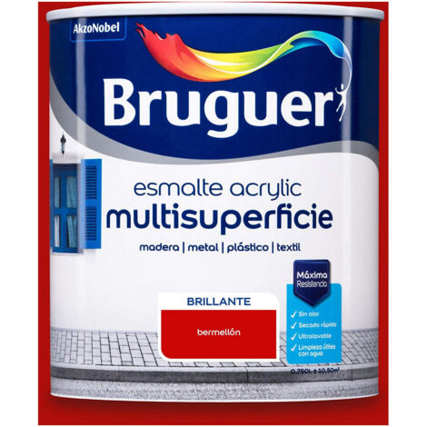 BRUGUER Smalto acrilico multisuperficie vermiglio brillante 0,750 l