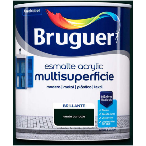 Carrelli Smalto Acrilico Multisuperficie Verde Brillante 0,750L 5057561 BRUGUER