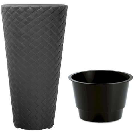 DPMT400 Vaso sottile intrecciato con inserto  Antracite