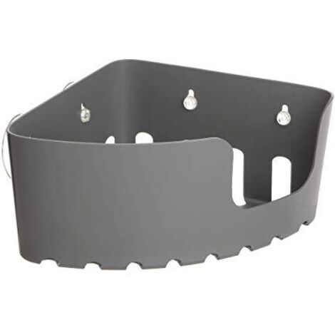 Cesta portaoggetti con ventose Plasticos Tatay 11x20x20 cm grigio