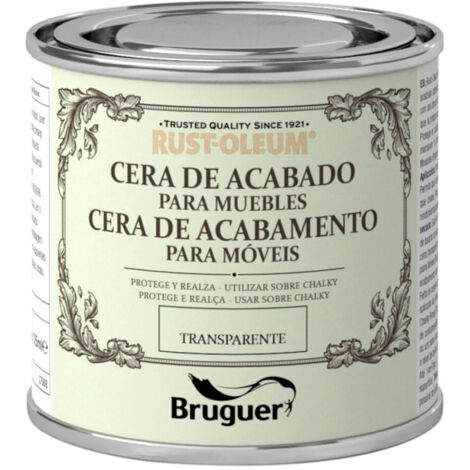 Cera per mobili trasparente con finitura gessata Ruggine-Oleum 0,125 L BRUGUER