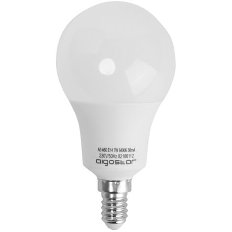 Lampadina Led E14 A60 a bulbo 8W Bianco freddo 6400K Aigostar (1/3)