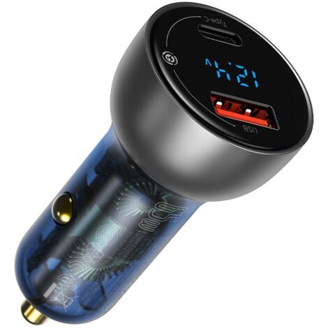 Baseus CCKX-C0A caricatore di dispositivo mobile Universale Blu, Grigio Accendino di sigarette Quick Charge Auto (1/5)