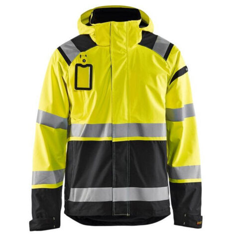 Giacca da lavoro hardshell stretch 2D alta visibilità 4987 - Giallo fluorescente/Nero XL (1/5)