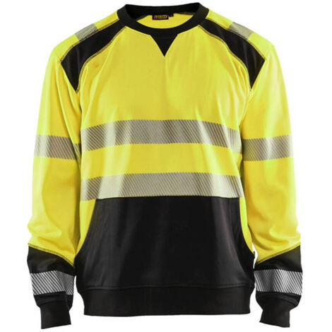 Felpa da lavoro alta visibilità 3541 - Giallo fluorescente/Nero XL (1/4)