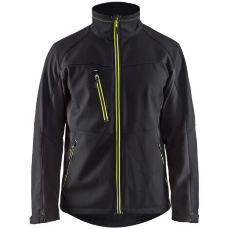 Giacca da lavoro softshell 4950 - Nero/Giallo fluorescente S (1/4)