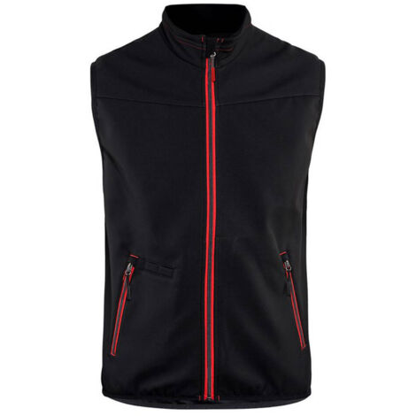 BLAKLÄDER  - Gilet in softshell Service Plus nero / rosso (1/4)