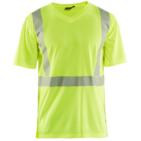 Maglietta da lavoro antiradiazioni UV ad alta visibilità 3386 - Giallo fluorescente XL (1/5)