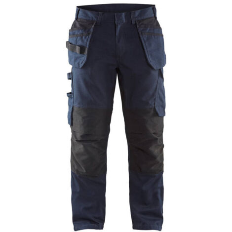 Pantaloni da lavoro con tasche flottanti elasticizzati 1496 - Blu navy/Nero M - FR(44) - SE(C50) - Standard (1/5)
