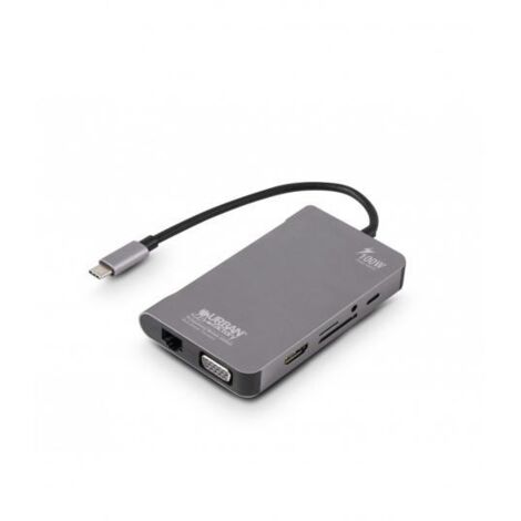 urban-factory TCM16UF docking station USB grigia (1/4)