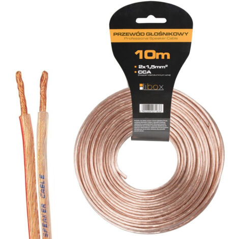 Libox kabel głośnikowy 2x1,50mm lb0008-10 cavo audio 10 m trasparente