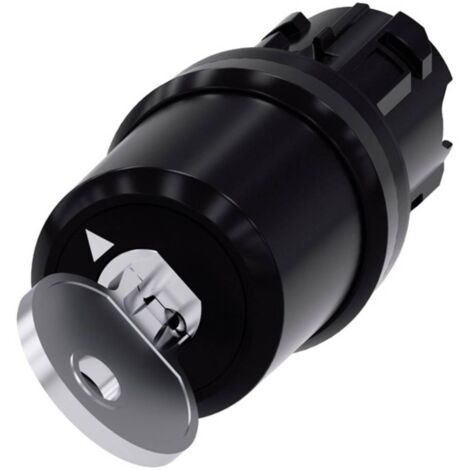 Siemens 3SU10005BF010AA0 3SU1000-5BF01-0AA0 Interruttore a chiave Anello frontale in plastica Nero 1 x 90 ° 1 pz.