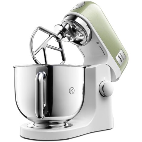 Kenwood kMix Editions KMX760GR - Robot da cucina, ciotola da 5 l, sistema di sicurezza Safe-Use, alloggiamento in metallo, 1000 Watt, con set di pasticceria da 3 pezzi e paraspruzzi, colore: Verde (1/5)