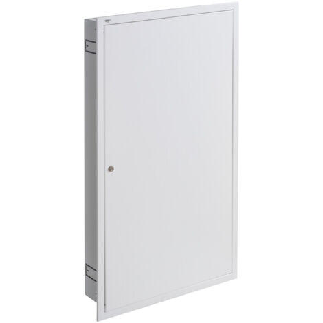 Tabella di distribuzione incorporata - Acciaio bianco - 6x24 moduli - IP30