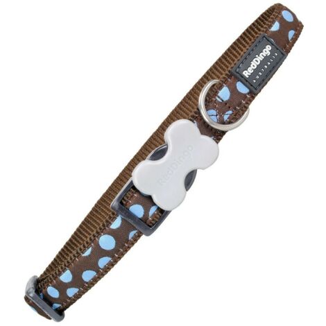 Collare per Cani Red Dingo Style Azzurro Pois (2 x 31-47 cm)