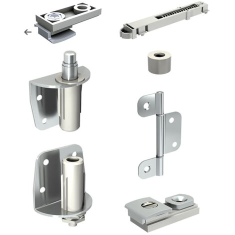 Binario per porta scorrevole Mantion 5305 sistema regolabile 2,45x0,55 m