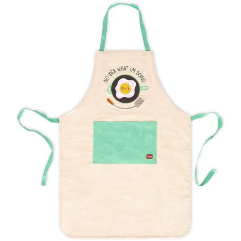 Legami - Grembiule da Cucina Uomo Donna, Super Chef, Tasca Frontale, Regolabile, Taglia Unica, Lavabile in Lavatrice, Dimensioni 56 x 76 cm, Tema No Idea What I am Doing (1/5)
