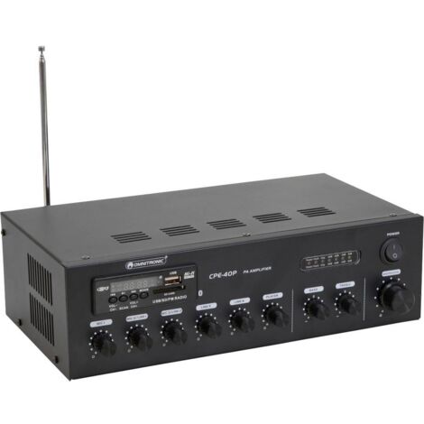 Omnitronic CPE-40P ELA Amplificatore PA 40 W 4 canali 1 zona