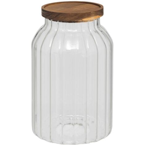 Vaso harmony da 3l in vetro e acacia - 5five (1/3)