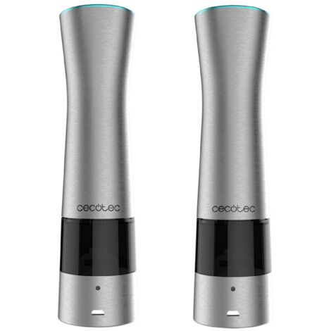 Cecotec Grinders de Spice Grinder Electric InstantMill Press Duo. Corpo de Acciaio inox, macinino in ceramica con funzione di pressatura, macinatura regolabile, finestre in acrilico de, luce LED incor (1/5)