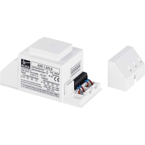 BLOCK AIM 1,6/0,8 Autotrasformatore 1 x 115 V/AC, 220 V/AC, 230 V/AC, 240 V/AC 1 x 115 V/AC, 220 V/AC, 230 V/AC, 240 V/ (1/3)
