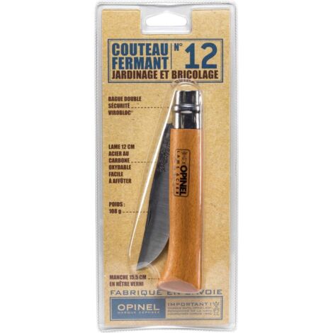 Coltello pieghevole Opinel n°12 acciaio al carbonio 12 cm