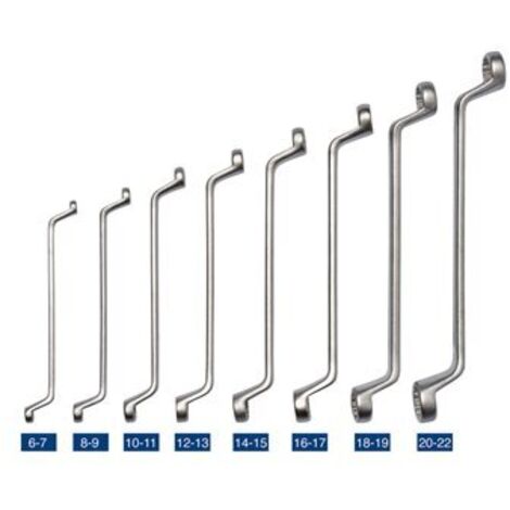 SET CHIAVI STELLA ANGOLATA CROMATE 6-22 8 PEZZI (1/2)