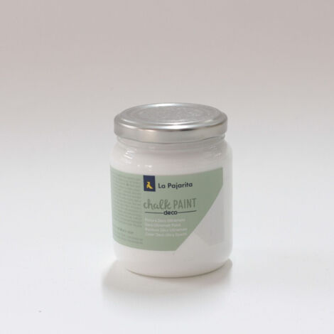 CHALK PAINT, Colore all'Acqua, BIANCO NUBE, Vasetto 175 ml. La Pajarita, TM. (1/4)