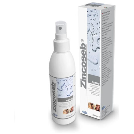 Dermatite a spruzzo di zincoseb grasso dermatite e infezioni della pelle della pelle e del gatto, 200 ml
