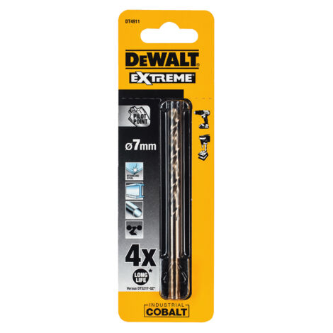 Dewalt punte metallo diametro 7mm hss-cobalto dt4911-qz (1/2)