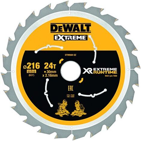 Lama per troncatrice DEWALT 216x30 mm 24 Denti XR Estrema autonomia - DT99568