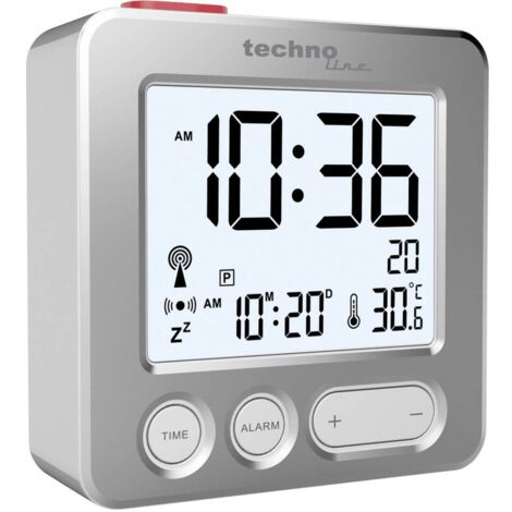 Techno Line WT 265 Radiocontrollato Sveglia Argento Tempi di allarme 1