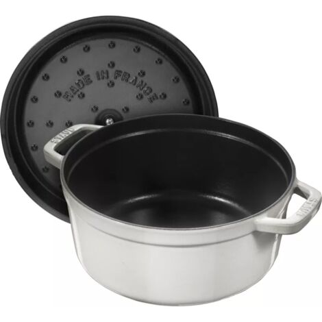 Staub 40501-413-0 Pentola rotonda in ghisa - Tartufo bianco 5,2 litri (1/5)