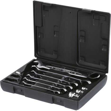 Serie di chiavi a cricco combinate GEAR reversibili,10pz.8-19mm,c.adattatore (1/3)