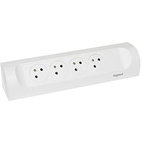 Legrand 049408 Multipresa Angolare Legrand Bianca Dotata di 4 Prese 2P+T da Incasso – 16 A – 230 V – Da Cablar