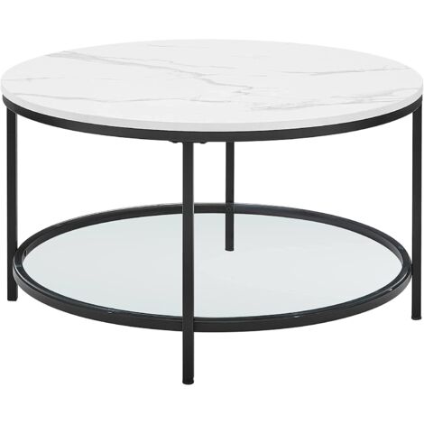 Vasagle Tavolo Elegante Nero 80 cm Design Puro (1/5)