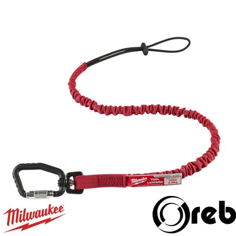 LACCI ANTICADUTA CON MOSCHETTONE FINO A 4,5KG ROSSO - TOOL LANYARD - MILWAUKEE (1/5)