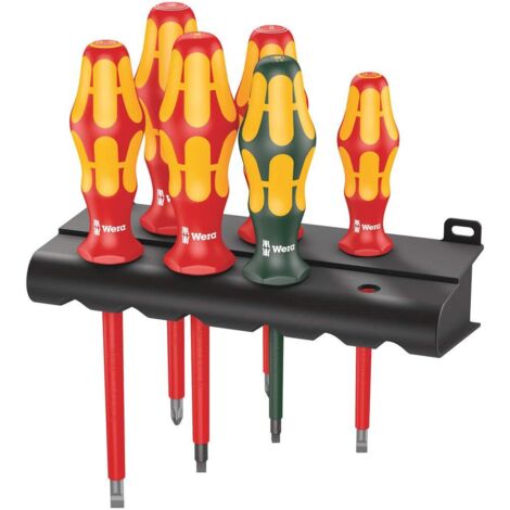 Wera, 160 i/168 i/6 Serie giravite Kraftform Plus serie 100 + supporto, 6 pezzi (1/4)