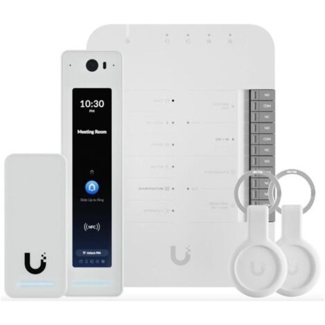 Ubiquiti UniFi Access G2 Starter kit professional Hub per porta Lettore Pro G2 Lettore G2 per uscita da porta o ingresso per una porta aggiuntiva (necessario secondo Hub) 2 Portachiavi tascabili (1/2)