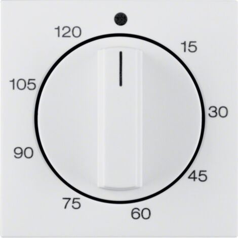 Berker S1 B3 B7 Coperchio timer con manopola 120min bianco polare lucido 16338989 (1/3)