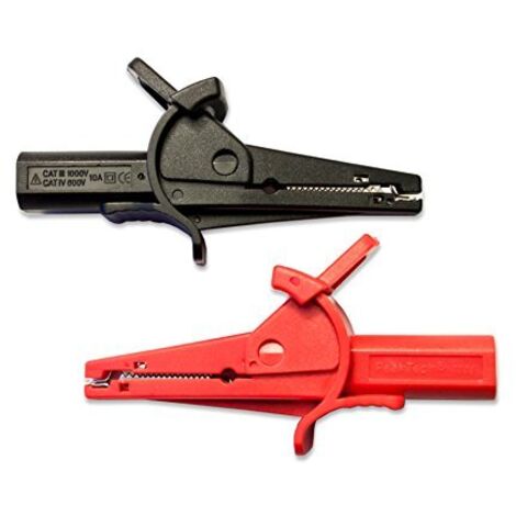 Peak Tech isolato 4 mm morsetti a coccodrillo – Cat III, 1 pezzi, P 7015 (1/4)