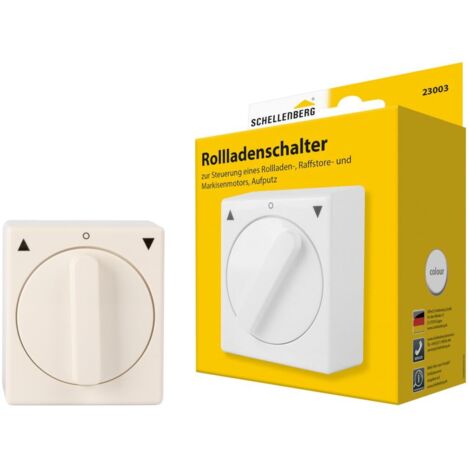 Schellenberg 23003 Interruttore on/off per Motori tubolari da tapparelle, da Esterno, Colore: Bianco (1/5)