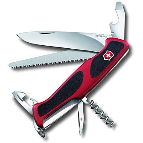 VICTORINOX - Coltello tascabile grande, 12 funzioni, rosso 0.9563.C (1/4)