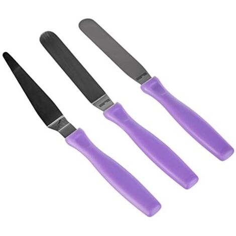 Utensili da cucina Ibili 3 spatole plastica viola ergonomiche (1/4)